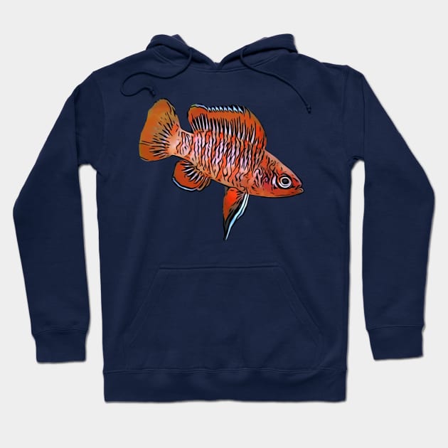 Scarlet Badis Hoodie by DestructoKitty